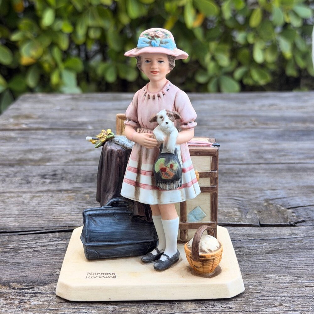 Norman Rockwell Museum "Vacation's Over" Limited Edition Porcelain Figurine 1981
